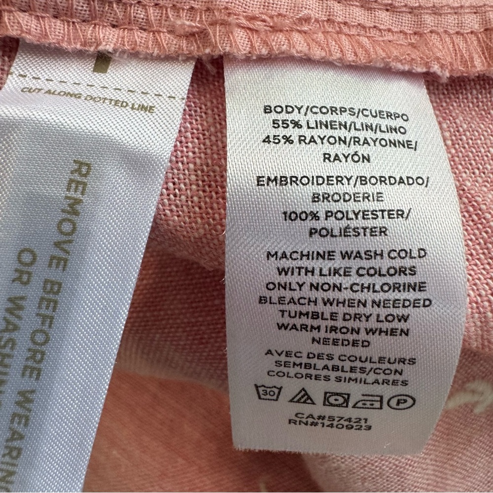 LOFT The Riviera Short in Pink Linen Blend with Dragonflies. EUC. Women’s 14 - Picture 8 of 12